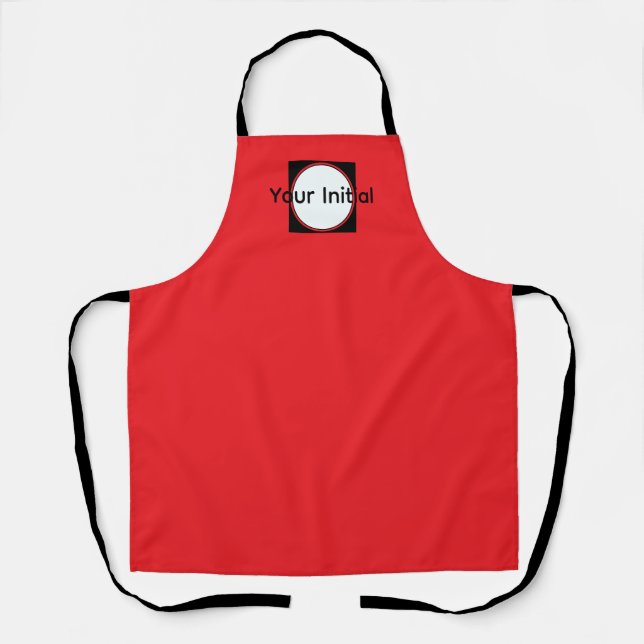 Ihr Anfangsmonogramm Rot Schürze (Vorderseite)