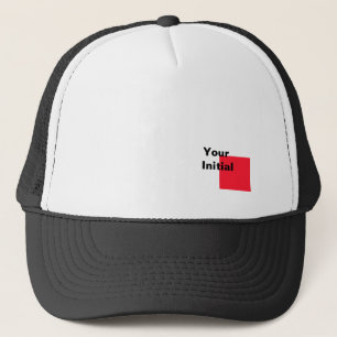 Ihr Anfangsmonogramm Schwarz + Weiß Truckerkappe
