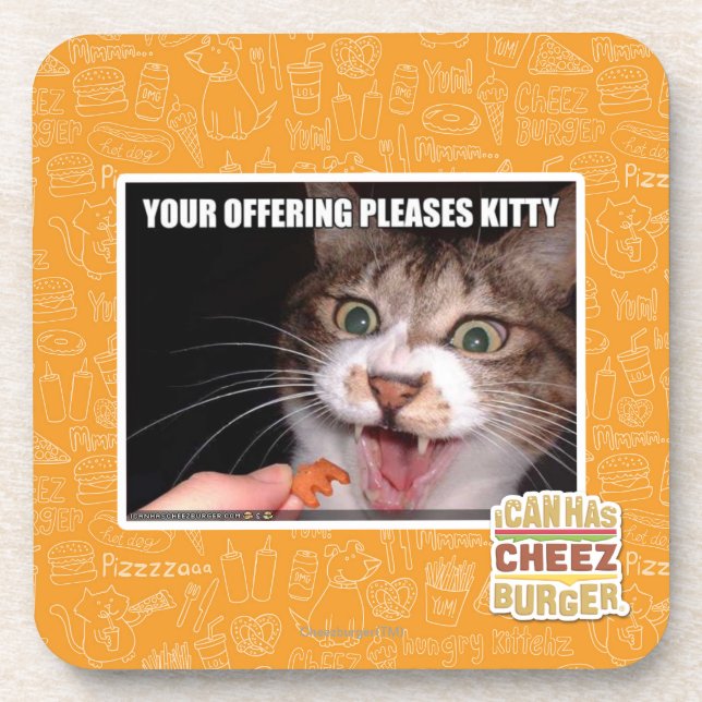 Ihr Angebot gefällt Miezekatze Getränkeuntersetzer (Vorderseite)