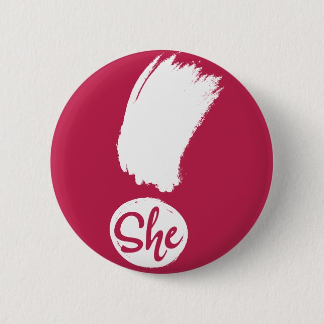 Ihr Ausrufezeichen Weißes Design Button (Vorderseite)