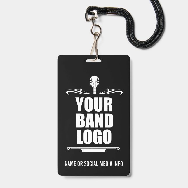 Ihr Band-Logo Ausweis (Vorderseite mit Lanyard)