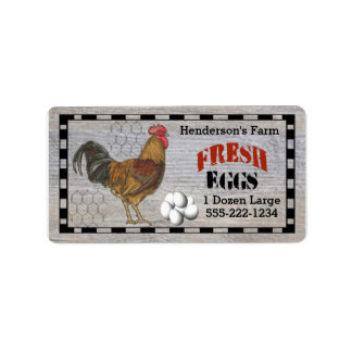 Ihr Bauernhof frische Eier Adressaufkleber