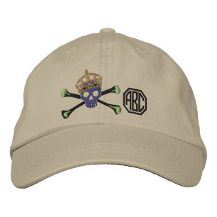 Ihr Behalten Crossbones Skull Monogramm Bestickte Kappe