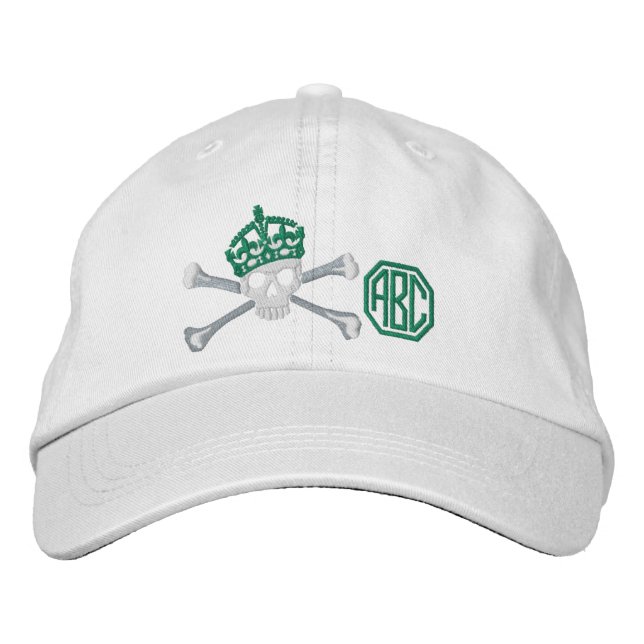 Ihr Behalten Crossbones Skull Monogramm Bestickte Kappe (Vorderseite)