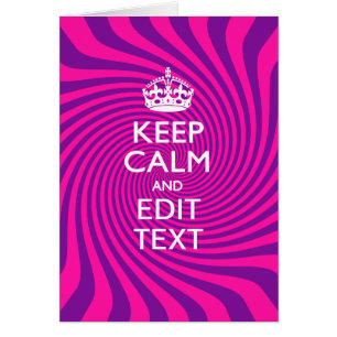 Ihr Behalten ruhiges Sprichwort auf Hot Pink Swirl