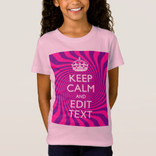 Ihr Behalten ruhiges Sprichwort auf Hot Pink Swirl T-Shirt