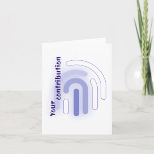 Ihr Beitrag Neon Fingerprint Light Aufkleber Karte