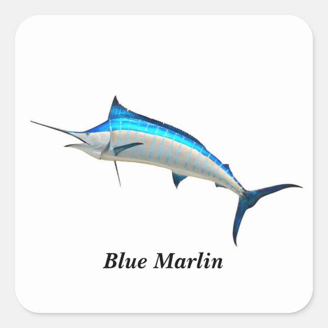Ihr benutzerdefinierter Platz Sticker Blue Marlin (Vorderseite)