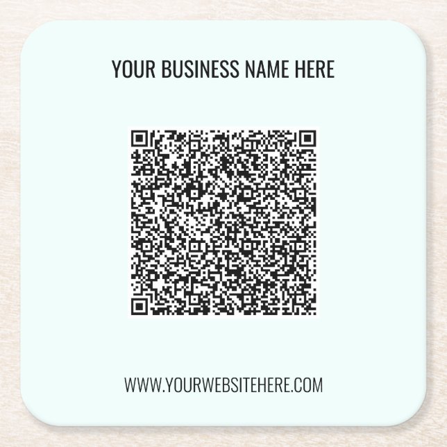 Ihr benutzerdefinierter QR-Code-Text Geschäft Papi Rechteckiger Pappuntersetzer (Vorderseite)