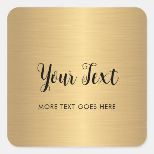 Ihr benutzerdefinierter Text Elegante Schrift Meta Quadratischer Aufkleber