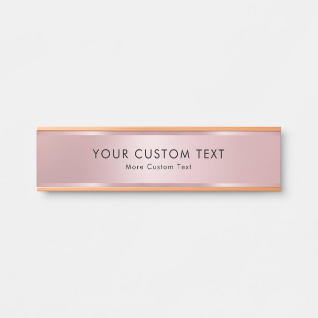 Ihr benutzerdefinierter Text Elegantes Template Tr Türschild (Vorderseite )