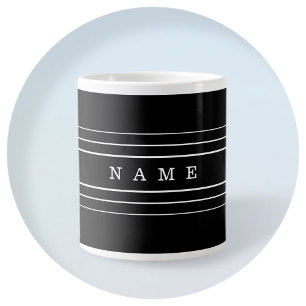 Ihr benutzerdefinierter Text & moderne Streifen Jumbo-Tasse
