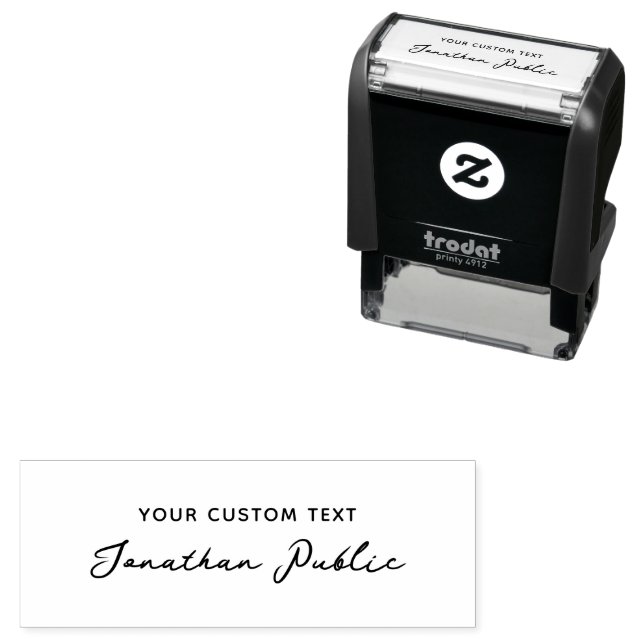 Ihr benutzerdefinierter Text Name Typografie Einfa Permastempel (Beispiel)