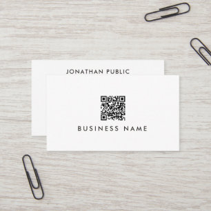 Ihr benutzerdefinierter Text QR Code Moderne einfa Visitenkarte