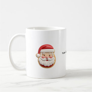 Ihr benutzerdefinierter Text Santa Cookie Weihnach Kaffeetasse