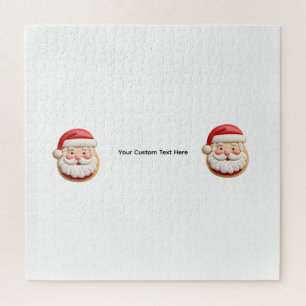 Ihr benutzerdefinierter Text Santa Cookie Weihnach Puzzle