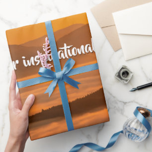 Ihr benutzerdefinierter Text überwindet nebelige L Geschenkpapier