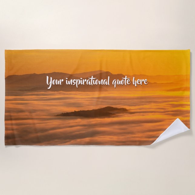 Ihr benutzerdefinierter Text überwindet nebelige L Strandtuch (Vorderseite)