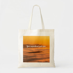 Ihr benutzerdefinierter Text überwindet nebelige L Tragetasche