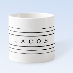 Ihr benutzerdefinierter Text und moderne Streifen  Espressotasse
