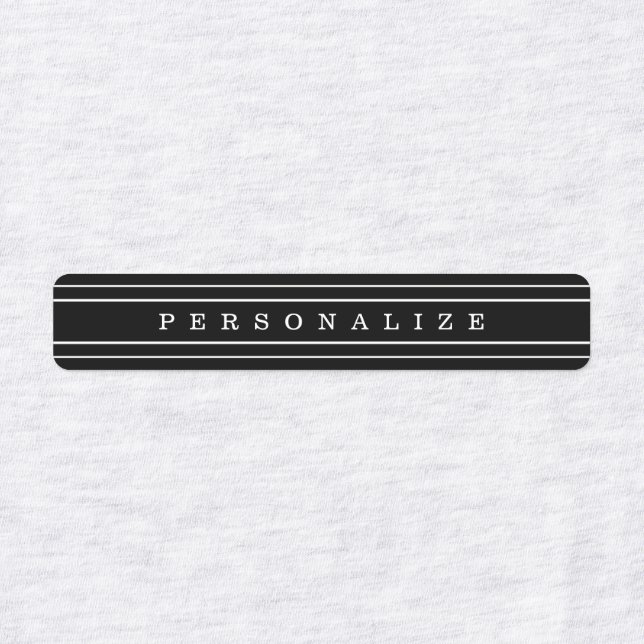 Ihr benutzerdefinierter Text und moderne Streifen  Etiketten (Design 1)