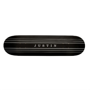 Ihr benutzerdefinierter Text und moderne Streifen Skateboard
