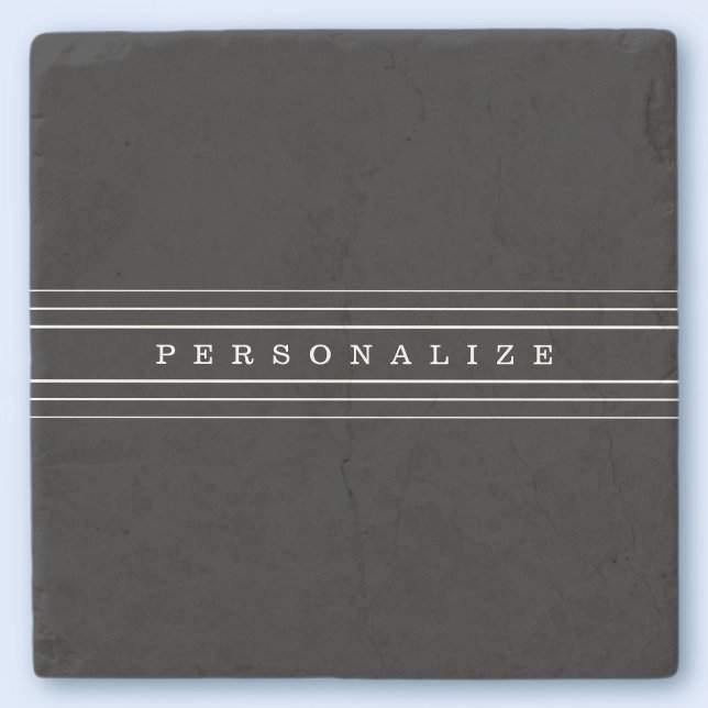 Ihr benutzerdefinierter Text und moderne Streifen  Steinuntersetzer (Von Creator hochgeladen)