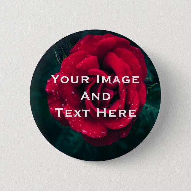 Ihr benutzerdefiniertes Bild und Text Personalisie Button (Vorderseite)