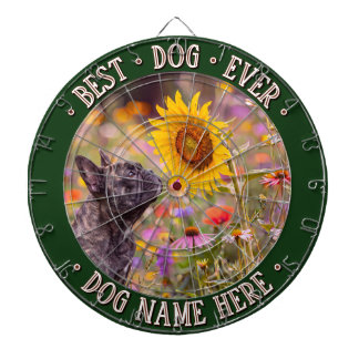 Ihr benutzerdefiniertes Hunde-Foto & Typografie GR Dartscheibe