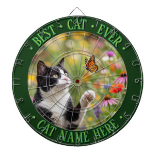 Ihr benutzerdefiniertes Katzenfoto & Typografie GR Dartscheibe