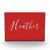 Ihr benutzerdefiniertes weißes Skript in Rot