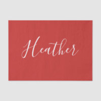 Ihr benutzerdefiniertes weißes Skript in Rot