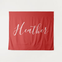 Ihr benutzerdefiniertes weißes Skript in Rot