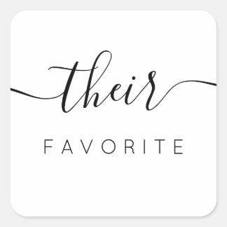 Ihr bevorzugter moderner Kalligrafie-Gefallen Quadratischer Aufkleber