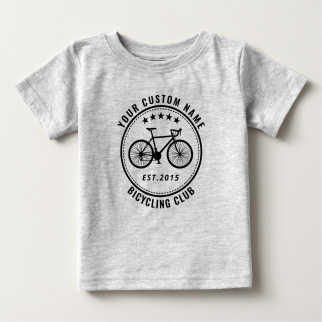 Ihr Bike Club oder Ihr Ortsname Benutzerfreundlich Baby T-shirt (Vorderseite)