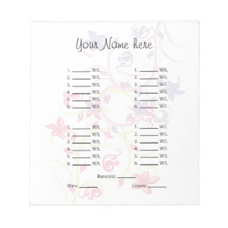 Ihr Bild hier Bunco Sheet/Karte Notizblock