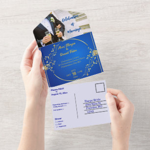 (Ihr Bild) Personalisierte Hochzeitsveranstaltung All In One Einladung