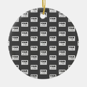 Ihr Bilddesign oder Firmenlogo gekachelt Grau Keramik Ornament