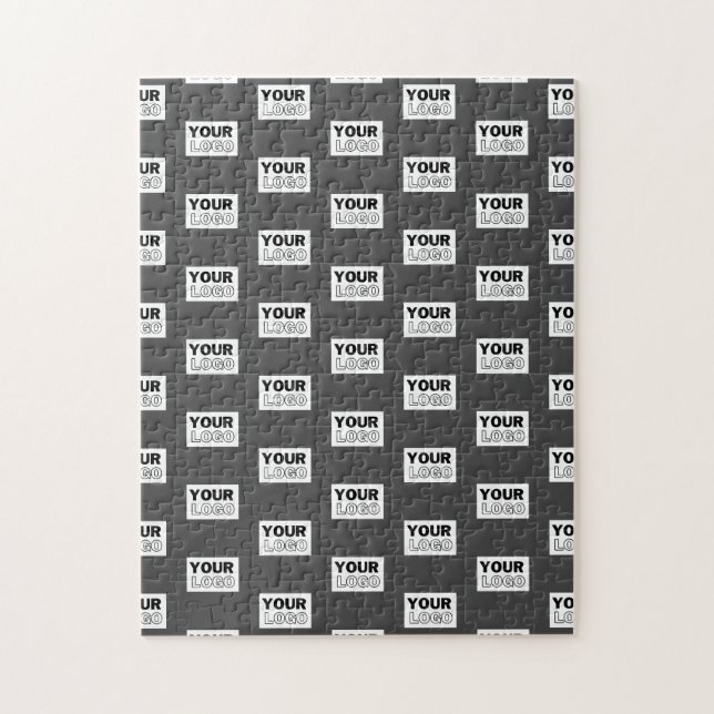 Ihr Bilddesign oder Firmenlogo gekachelt | Grau Puzzle (Vertikal)