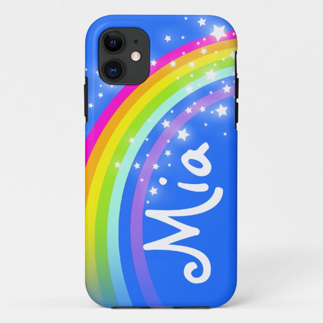 "Ihr blauer Kasten iphone Namens" (Regenbogen des Case-Mate iPhone Hülle (Rückseite)