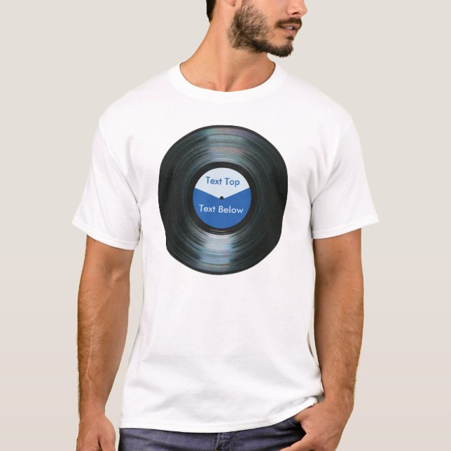Ihr blaues Rekordaufkleber-Shirt T-Shirt (Vorderseite)
