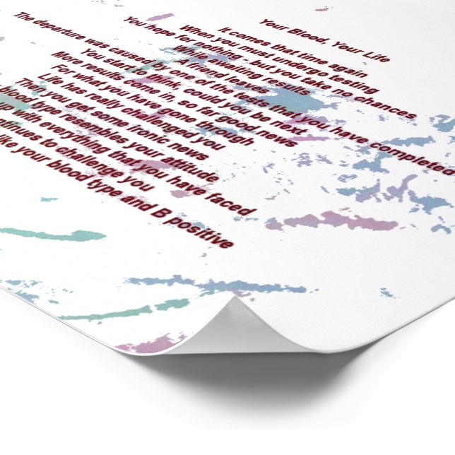 Ihr Blut, Ihr Leben 12cm x 17cm Werbeträger Poster (Ecke)