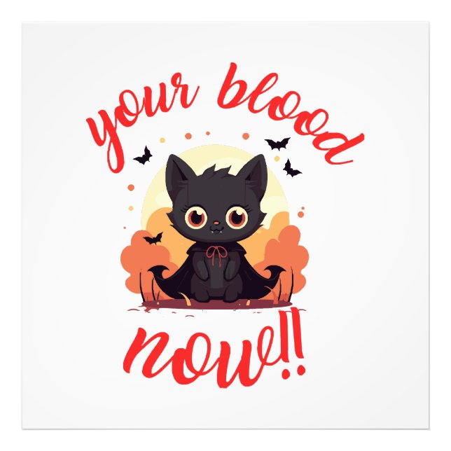 IHR BLUT!! - Vampire kitten Fotodruck (Vorne)
