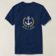 Ihr Boot oder Name Anchor Gold Style Laurel Marine T-Shirt (Design vorne)