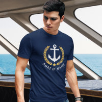 Ihr Boot oder Name Anchor Gold Style Laurel Marine