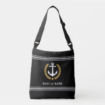 Ihr Bootname Anker Gold Style Laurel Strichen