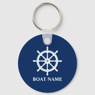 Ihr Bootsname mit Schiffsleute Schlüsselanhänger