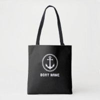Ihr Bootsname Nautical Sea Anchor Schwarz-weiß