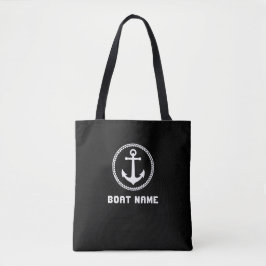 Ihr Bootsname Nautical Sea Anchor Schwarz-weiß