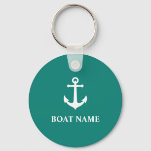 Ihr Bootsname Vintage Nautical Anker Schlüsselanhänger